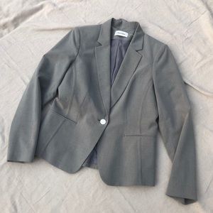 grey calvin klein blazer